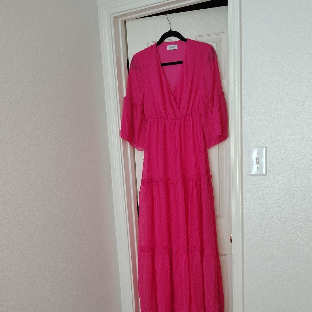Elegant Pink Maxi Dress